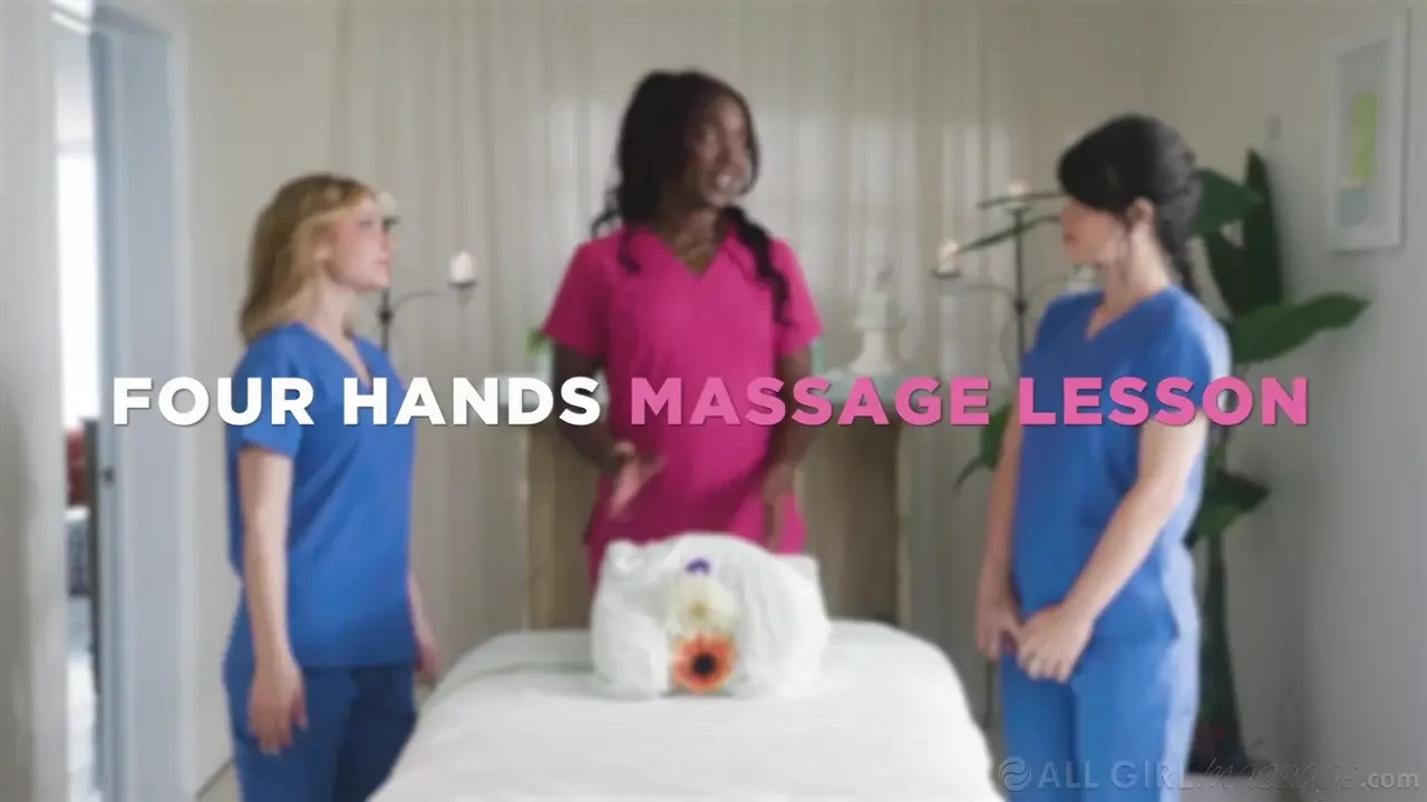 [AllGirlMassage] Four Hands Massage Lesson