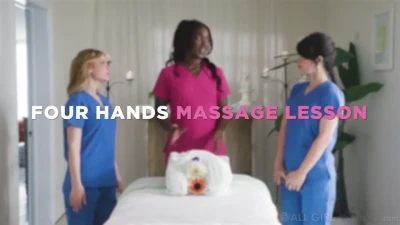 [AllGirlMassage] Four Hands Massage Lesson