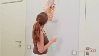 [AuntJudysXXX] Catches Her Stepson Masturbating in the Shower and Takes Over