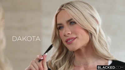 [Blacked] BBC-Crazy Blondes Take Turns Riding A Massive Cock