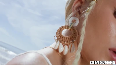 [Vixen] Two Beach Babes Have Hot Group Sex