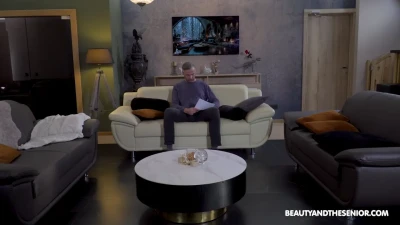 [BeautyAndTheSenior] Hairy beauty fucked by horny senior