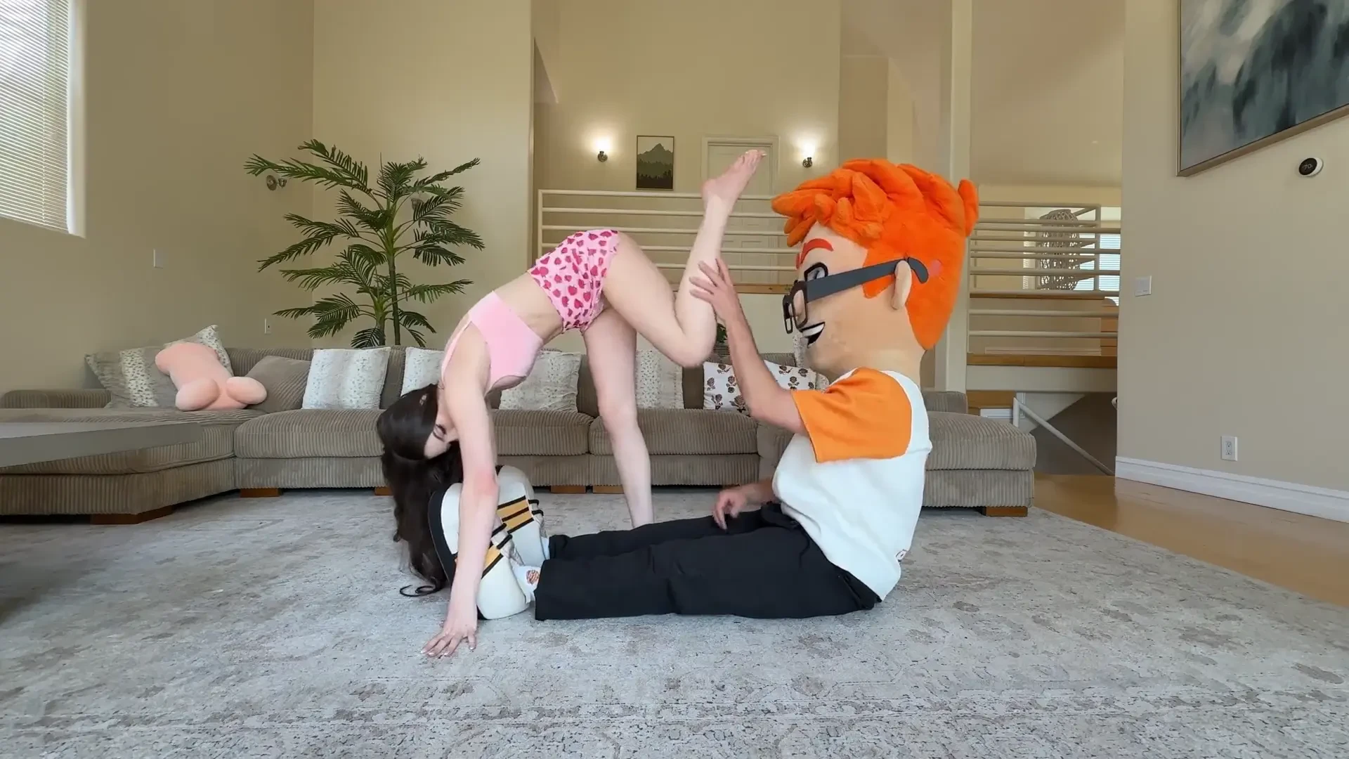 [PornDudeCasting] Naked Yoga with Fiona Frost and Porn Dude