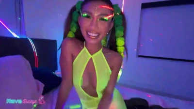 [RaveBunnys] Sashas Sick Day Lie Brings Clara Home For Neon Threesome Surprise!
