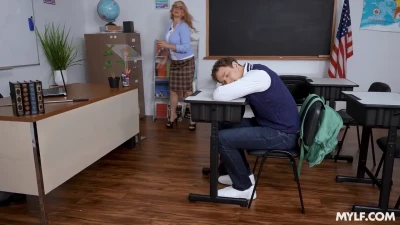 [MomDrips] Detention or Sex Education? Milf Teacher Craves Cum
