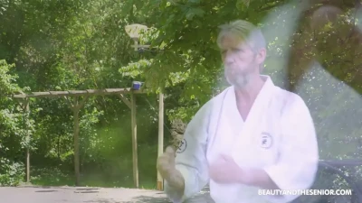 [BeautyAndTheSenior] Outdoor karate practice