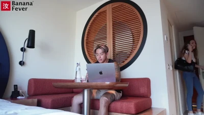 [BananaFever] Tattooed Asian Alpha Titus Makes SalomeClout Squirt With Her Big Boobs Shaking