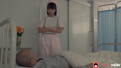 [JapanHDV] Skinny Nurse Ruri Narumiya Pleasured By Big Old Cock